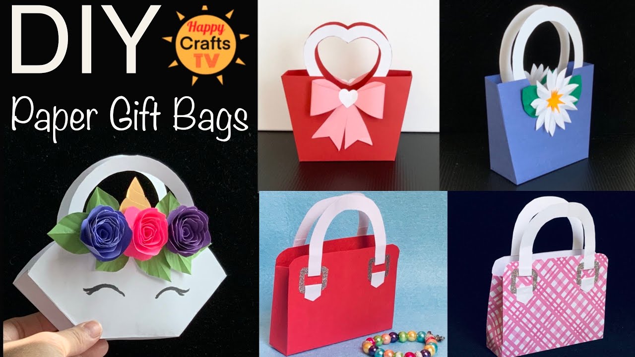 DIY Paper Gift Bags I Easy DIY Paper Crafts l Beautiful Paper Gift ...