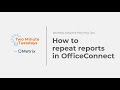 How to repeat reports in OfficeConnect – Workday Adaptive Planning