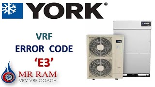 YORK VRF ERROR CODE E3 [ ENGLISH  ]
