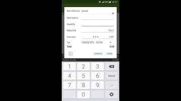 First GST Invoice in Book Keeper Android