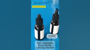 Semi Automatic Round Bottle Labeling Machine 半自动圆瓶贴标机 #machine #essentialoils #labelingmachine