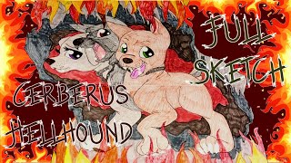 Cerberus Hellhound 🔥🐾 | Full Sketch