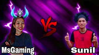 MsGaming🆚Sunil mangsang vlog//one tap custom match 🔥😍@sunilmangsangvlogs1828