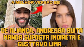 Andressa Suita, de ALIANÇA ESPOSA de Gusttavo Lima posta suposta INDIRETA e dá o que falar na web