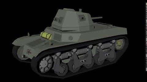 AMC 35 Tank Low Poly isometric