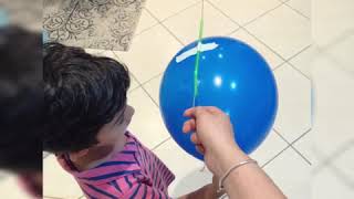 Balloon rocket experiment