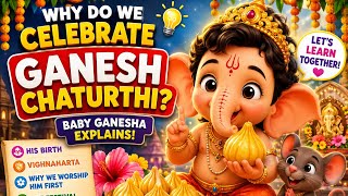 Why Do We Celebrate Ganesh Chaturthi 🐘🙏 | Baby Ganesha Explains | Kids Story