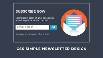 CSS Newsletter Design - Simple CSS Newsletter