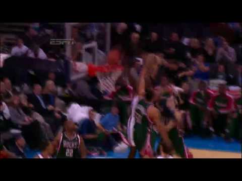 Jeff Green Dunks Over Two Bucks