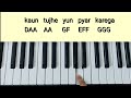 Kaun Tujhe Tutorial Chords Melody MS Dhoni Keyboard Kaun Tujhe Tutorial Chords Melody MS Dhoni Keyboard
