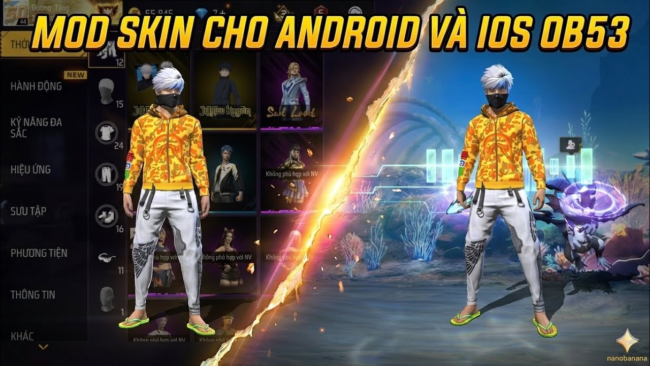 MOD SKIN FF PROPLAYER ANDROID VÀ IOS OB53 - YouTube
