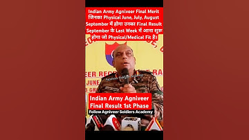 Indian Army Agniveer Final Merit List 2024 | Army Result 2024 | Agniveer Results 2024