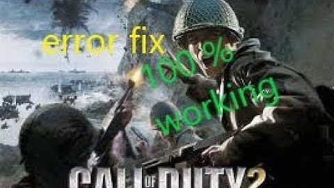 call of duty 2 error fix