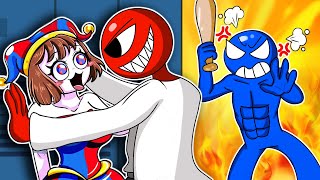 RAINBOW FRIENDS 2 ANIMATION | Blue Angry When Seeing RED Do Bad Things | Rainbow Toons TDC