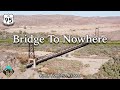 An abandoned bridge in the desert  the mcphaul suspension bridge