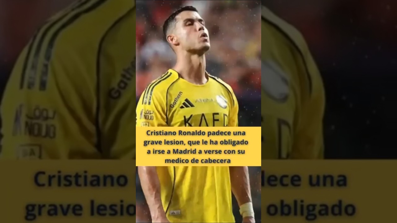 Cristiano Ronaldo sufre grave lesion, por lo que ya está en Madrid viendo a su médico de cabecera