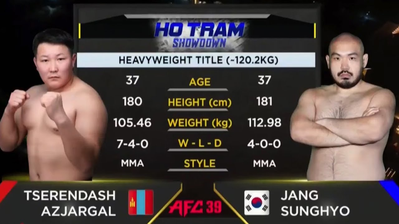 AFC39 헤비급 챔피언 타이틀전 아즈자르갈 vs 장성효