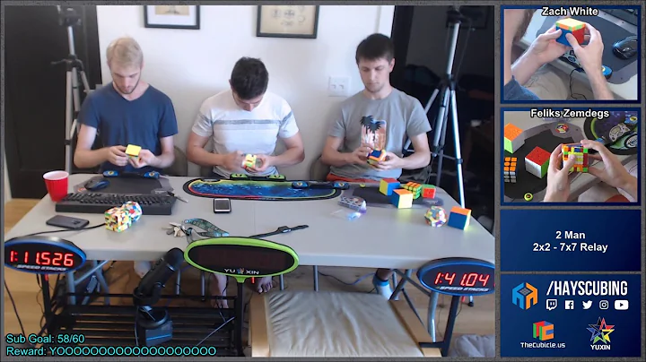 2:27.11 2x2 - 7x7 2 Man Relay: Kevin Hays and Feliks Zemdegs