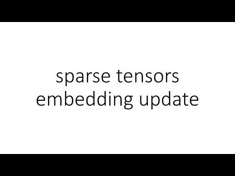 sparse tensors embedding update in PyTorch