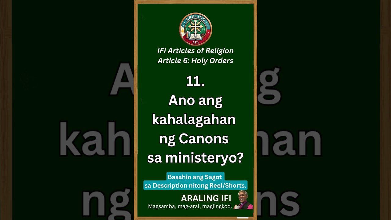Ano ang kahalagahan ng Canons sa ministeryo?