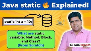 Learn Static Keyword in Java | Static Variable, Method, Block & Class🔥