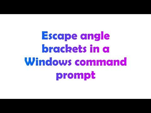 Escape angle brackets in a Windows command prompt