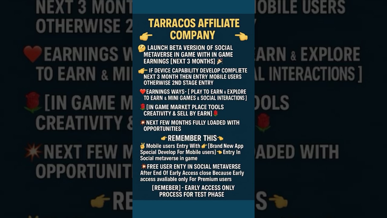 TARRACOS - PAYMENT GETVE | WITHDROWAL GETVE | SSP | EARLY ACCESS | MG POINT