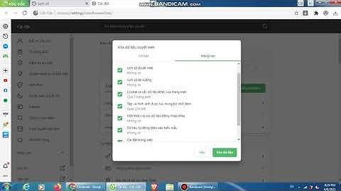 Cách xóa cookies và lịch sử duyệt web trên cốc cốc và chrome
