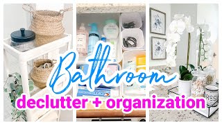 BATHROOM CLEAN DECLUTTER ORGANIZE 2021 | ORGANIZATION + STORAGE IDEAS | UNDER THE SINK STORAGE
