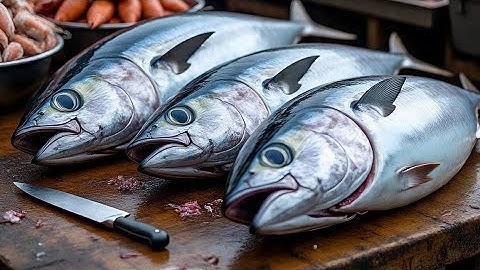 Everyday of My Life ❗🔥 Exploring Sorong Fish Market live broadcast of yellowfin tuna cutting
