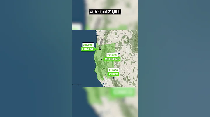 Largest cities in the Empty West #geography #westcoast #map #travel #oregon #california