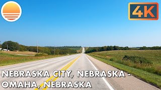 Nebraska City, Nebraska to Omaha, Nebraska!  Drive with me on a Nebraska highway!