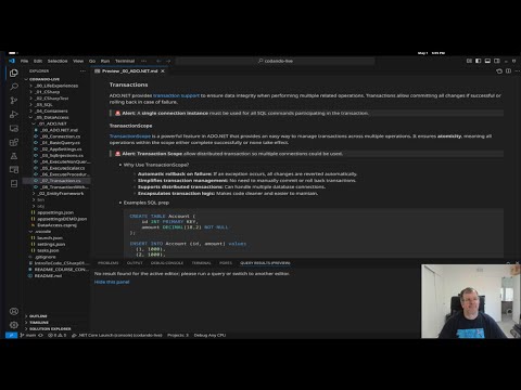 Aula 301: ADO.NET Transactions