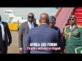 Africa CEO Forum: Tinubu arrives in Kigali 
