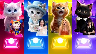 Cute Cats Songs | Wednesday Bloody Mary | Shakira Waka Waka | Jisoo Flower | Pomni TADC Resimi