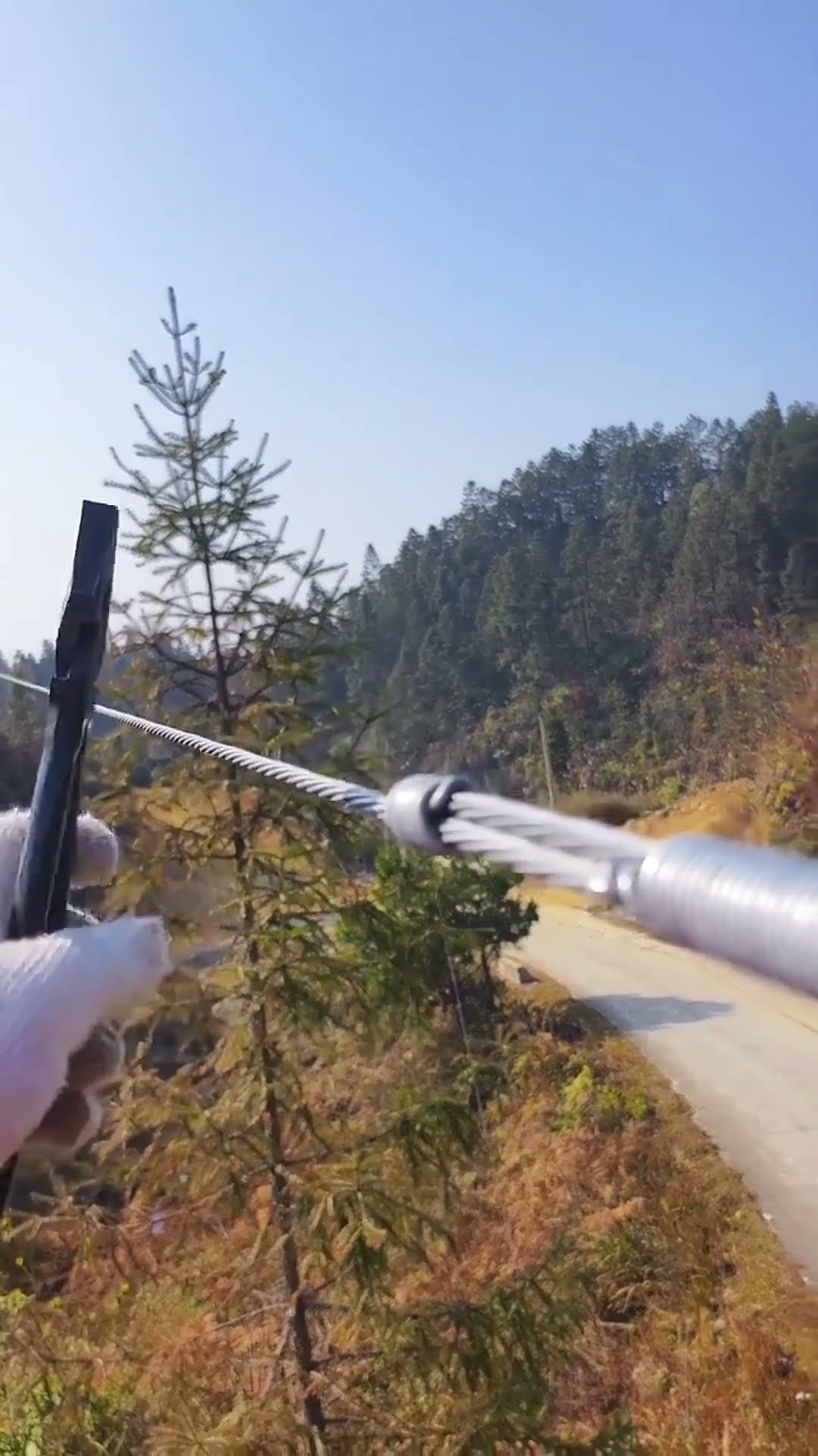 High voltage cable tension adjustment process