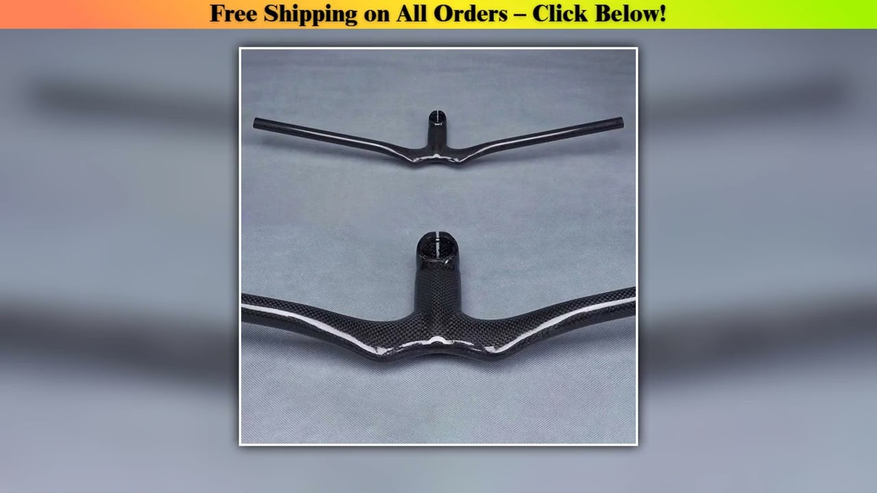 Gloss 3K Carbon Bicycle Handlebar Mountain MTB Bike Integrated Handlebars Rise Bars 10 Degree Bike