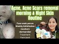 My detailed morning nightcare skin routine to  remove acne acnescarspimple dark spotsmarks