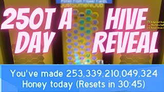 SECRET HIVE TO MAKE 250T+ A DAY AS BLUE HIVE | Bee Swarm Simulator