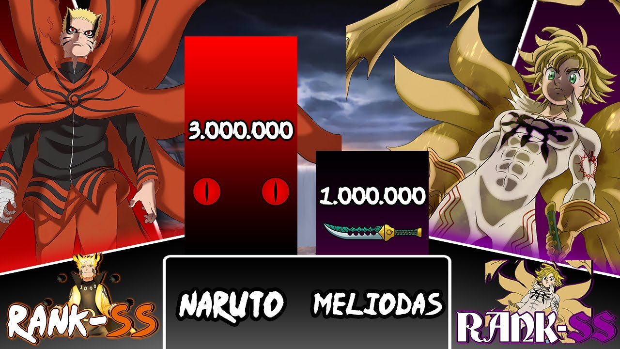 NARUTO VS MELIODAS (ALL TRANSFORMS) - YouTube