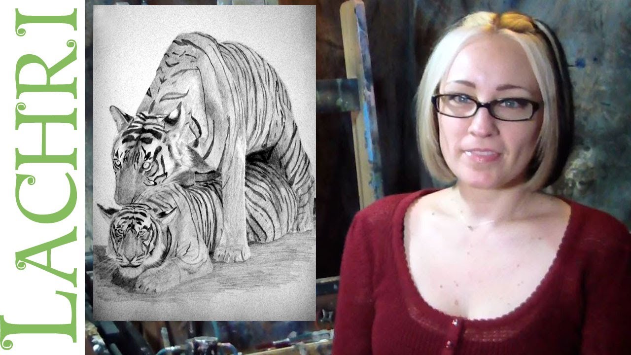 ⁣Critique your painting series Art tips w/ Lachri - tiger drawing in graphite