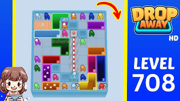 Drop Away Level 708 Solution Walkthrough