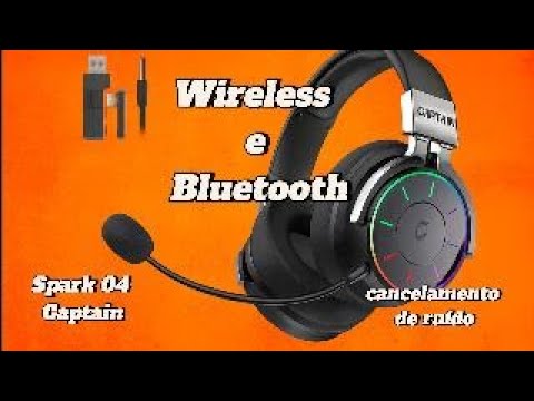 Headset Sem fio Spark 04 Captain Wireless e Bluetooth PC PS5 PS4