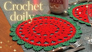 Crochet Christmas Doily Tutorial | Perfect for Holiday Table