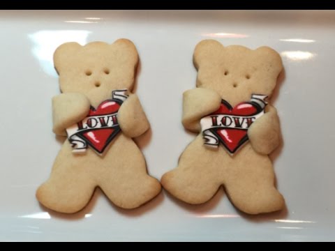 Valentine LOVE Bear Cookies(How To)