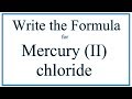 Mercury II Chloride Concepts