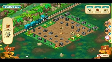 Train Town 3 match merge magic puzzle games level 224 - 231