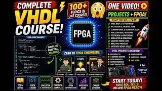 Complete VHDL Course | Zero to Advanced | One Video (Full Course) + FPGA + Project