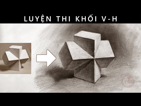Video Vẽ khối chữ thập - nâng cao (Ôn thi khối V-H #6) - youtube