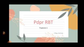 Elemen RBT Tingkatan 1